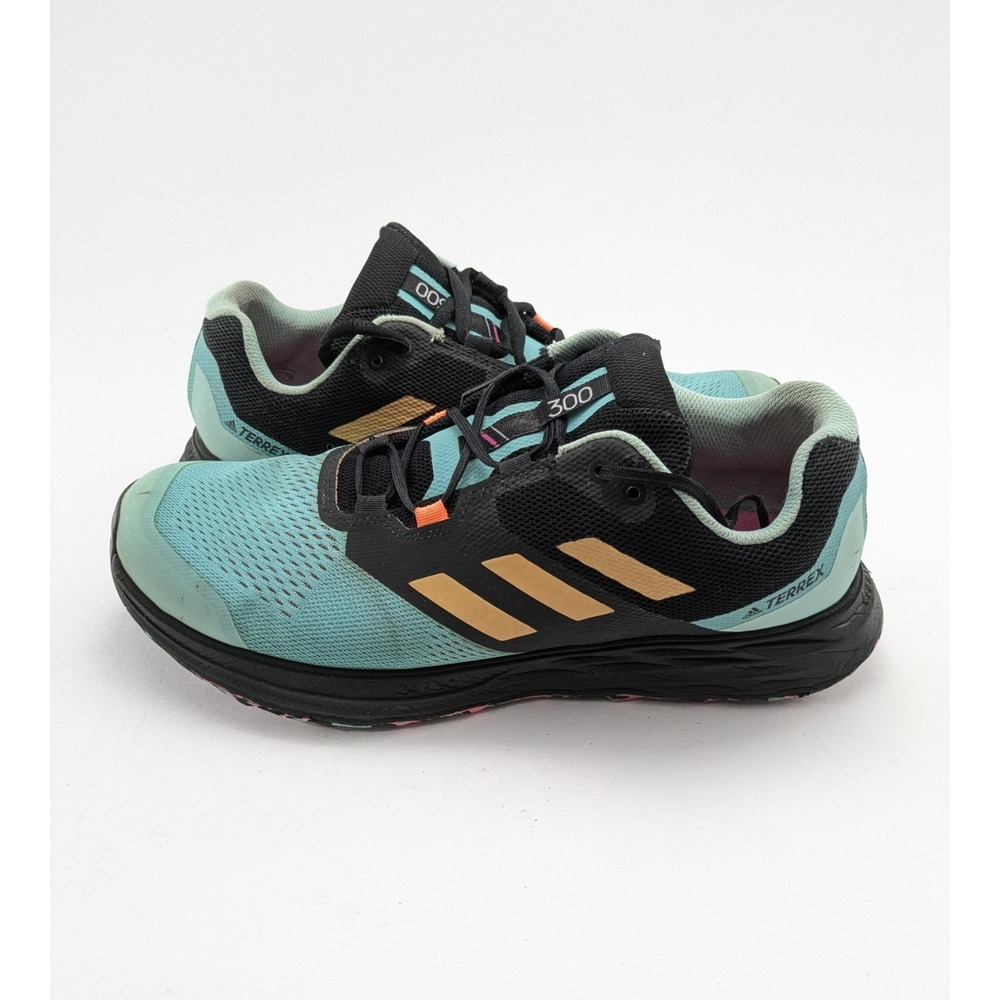 Mens Adidas Terrex Two Flow 300 Acid Mint Green Running Shoes FW5654 Size 11
